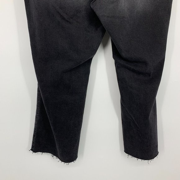 Old Navy Jeans Flare Ankle High Rise Gray Slim Pocket Raw Hem NWT - Picture 9 of 10